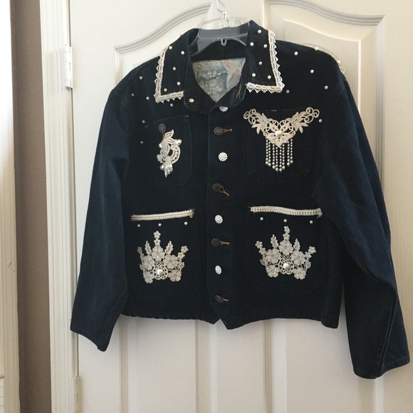 Unique denim western jacket small - Picture 1 of 8